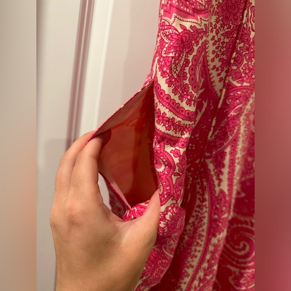 Talbots Dress Size 6 Pink Paisley - Picture 4 of 5